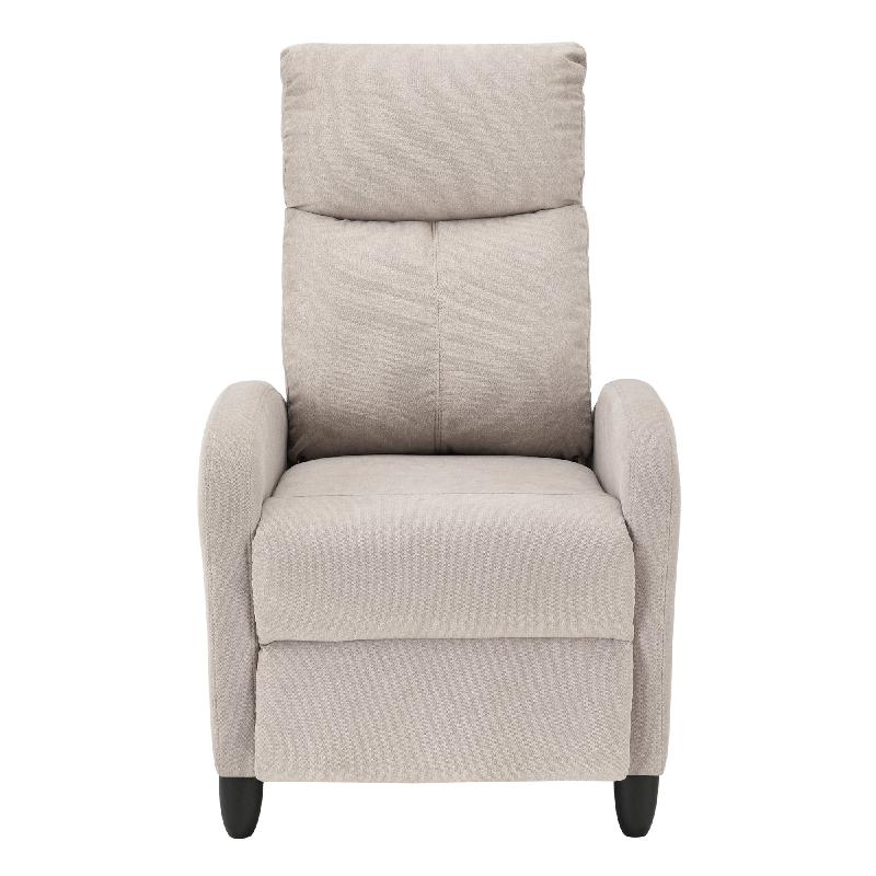 FAUTEUIL RELAXANT AVEC DOSSIER INCLINABLE ET REPOSE-PIEDS HOUSSE TEXTILE 102 CM MARRON 03_0005215_0