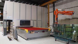 Four de trempe des verres à couches - dispositif de convection - cabine d'insonorisation - transformateur 2000 kVa_0