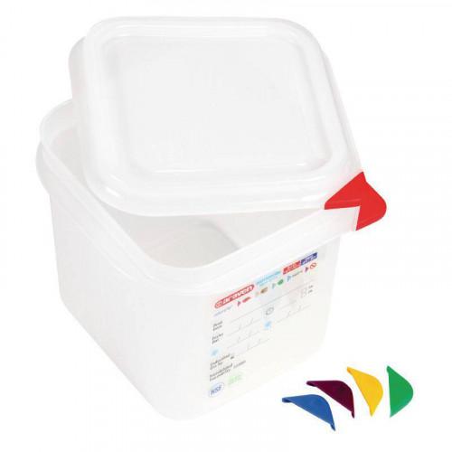 LOT DE 4 BACS GN 1/6 HAUTEUR 150 MM EN PLASTIQUE ALIMENTAIRE ARAVEN