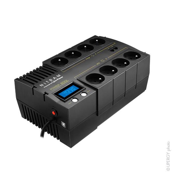 Onduleur PB 700 LCD Nitram - 700 VA / 420 W - Protection domestique et bureautique avec afficheur LCD et technologie GreenPower UPSTM_0