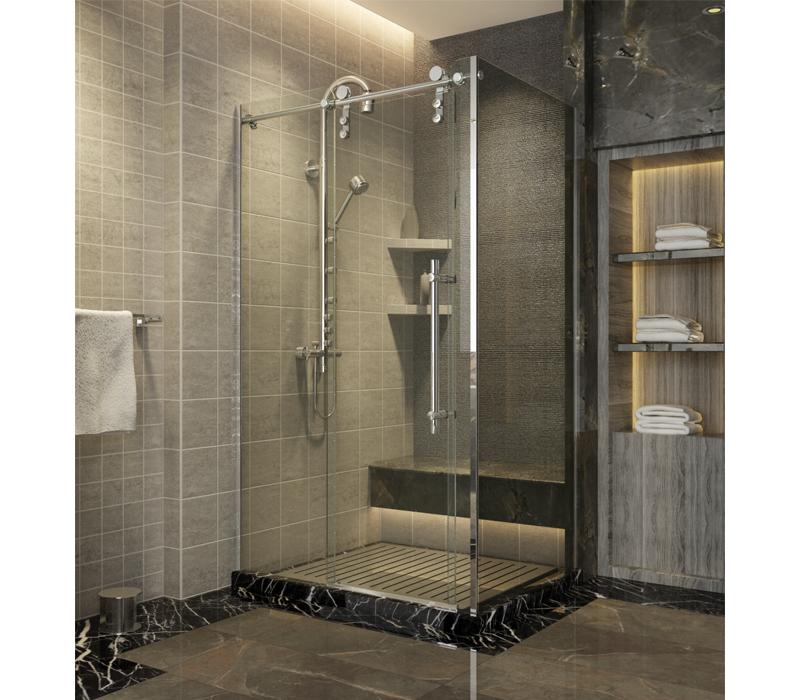 PAROI DE DOUCHE AVEC PORTE COULISSANTE - RANGE SHARP