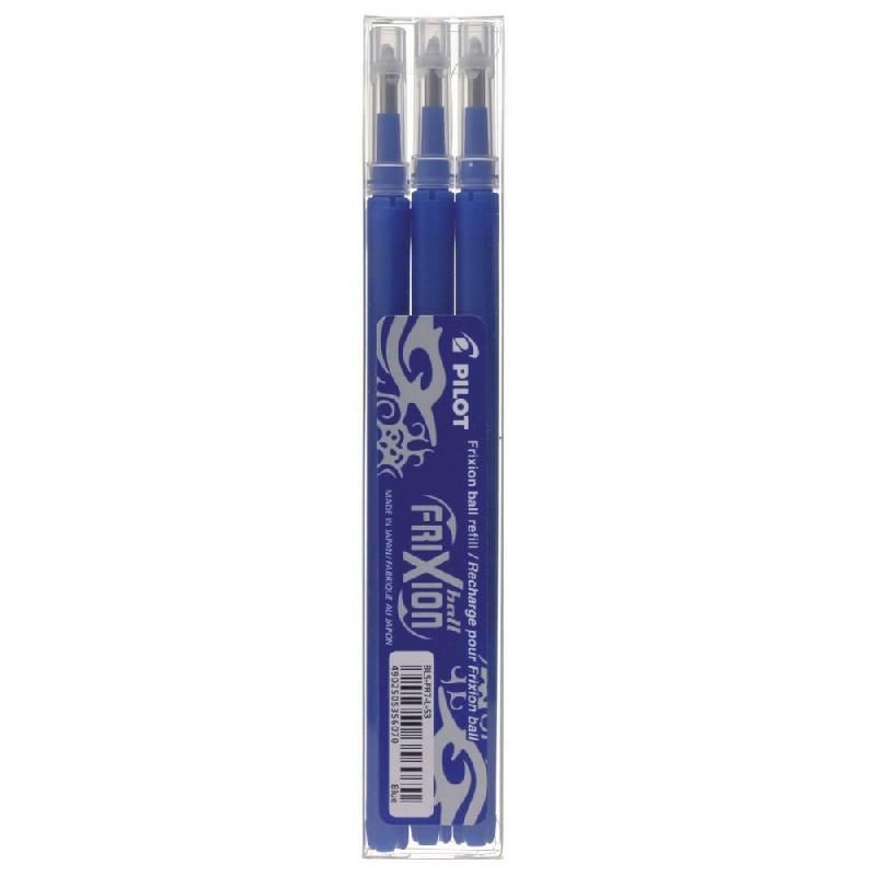 PILOT ENCRE RECHARGES POUR FRIXION BALL OU FRIXION CLICKER GEL ENCRE STYLOS BLEU