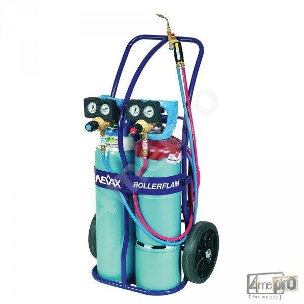 Poste de soudure oxy/ad Rollerflam - autonomie 15h - chariot inclus - bouteilles air liquide 1600L et 2300L_0