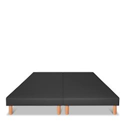 Sommiers tapissiers  2 places Epaisseur 13 cm Gris anthracite (pieds inclus) 2x80x200 cm CAPUCINE BELLECOUR - gris Bois massif 4VP.STG13.0820_0