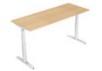 Table de réunion en mélamine - H. 105 cm - L. 180 cm avec traverse repose-pieds - Réf. 1 617 026_0