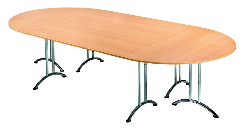 Table pliante pour réunion Tivoli - piètement chromé - plateau mélaminé ép. 25 mm - plusieurs dimensions disponibles_0
