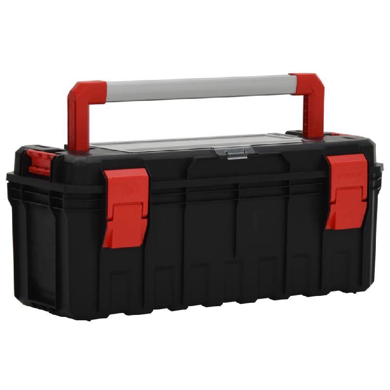 Vidaxl boîte à outils noir et rouge 65x28x31,5 cm 152101_0
