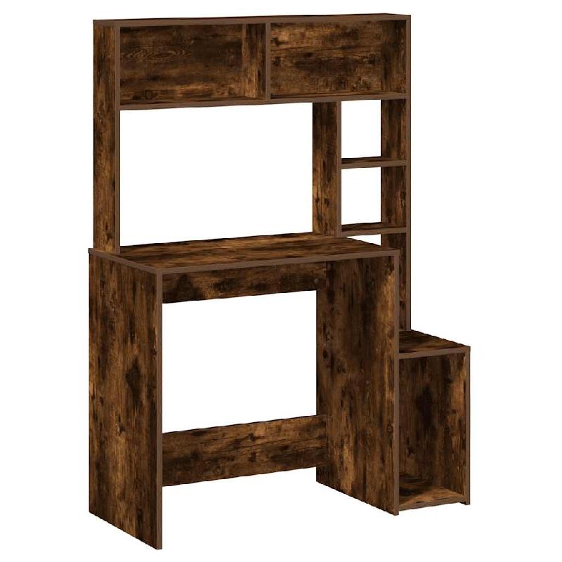 VidaXL Bureau avec étagères chêne fumé 100x45x140 cm bois d'ingénierie Modèle Vega Core - 860440_0