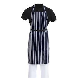 Whites Chefs Clothing Tablier bavette Whites rayé marine et blanc - bleu A530_0