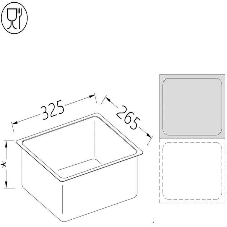 Bac gastronorm gn 1/2 h20 mm B/GN1/2-20 - B/GN1/2-20_0