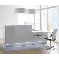 Banque d'accueil lumineuse droite série Linea avec accès PMR - MDD - Mobilier design pour espace d'accueil_0