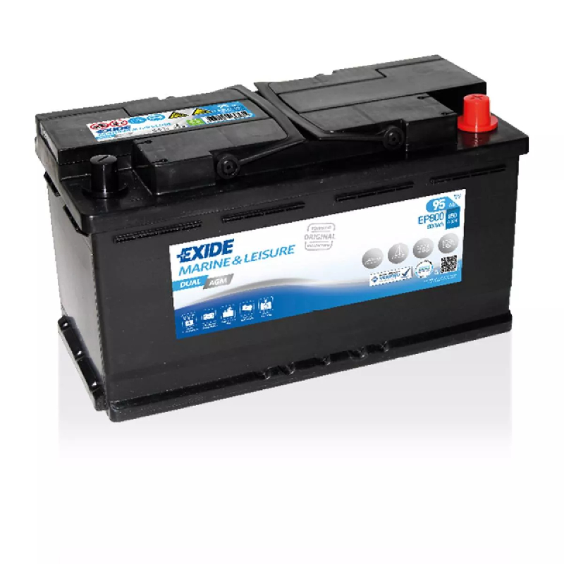 Batterie EXIDE DUAL AGM MARINE EP800 12v 95ah_0