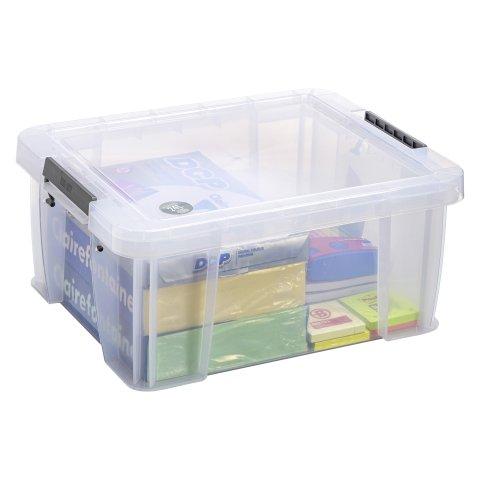 BOÎTE DE RANGEMENT PLASTIQUE 24 L WHITEFURZE ALLSTORE - INCOLORE