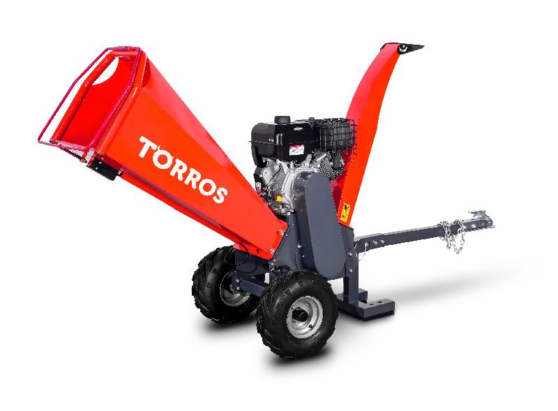 Broyeur de branches professionnel tractable - moteur thermique essence 15 CV 420 cc - diamètre 120 mm - démarrage électrique Torros HHK124_0