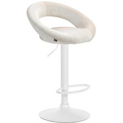 CLP Tabouret de bar Olinda velours Crème/Blanc - beige textile 326000_0