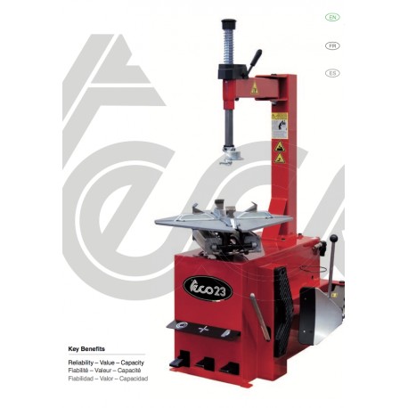 Démonte-pneus semi-automatique TECO 23 - pour voitures, véhicules légers et motos avec adaptateurs optionnels_0