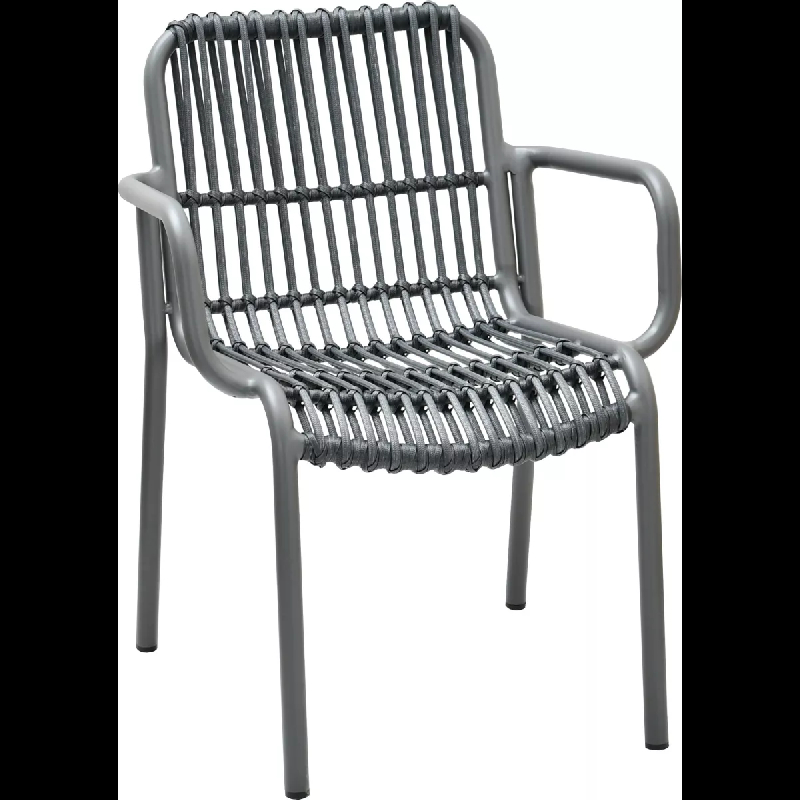 Fauteuil ROUVES aluminium corde - extérieur classique - rotin bambou_0