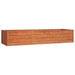 Helloshop26 - Jardinière bac lit surélevé plantes fleurs terrasse jardin de jardin rouillé 240 x 80 x 45 cm acier corten marron 02_0039868 - 30002_0