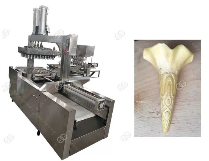 Machine de cornet de crème glacée - Henan Gelgoog - 2500-3000pcs/h - acier inoxydable, moules adaptables, certification CE_0