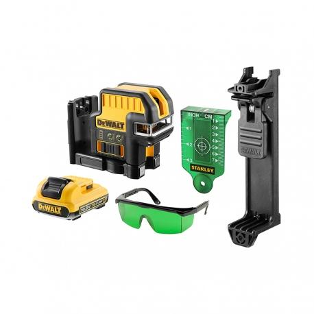 Niveau Laser Dewalt croix + 5 points XR 10.8V 2Ah Li-Ion - faisceau vert Dewalt | DCE0825D1G_0