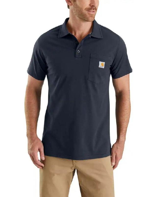 Polo Force Delmony Pocket Bleu - Tailles : XL_0