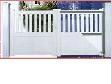 Portail battant / clôture d'Alphacan - cadre aluminium ou inox, PVC haut de gamme_0