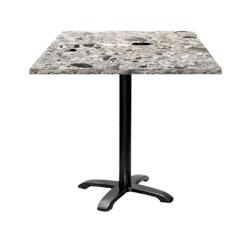 Restootab - Table 70x70cm - modèle Bazila terrazzo cepp - gris fonte 3760371512102_0