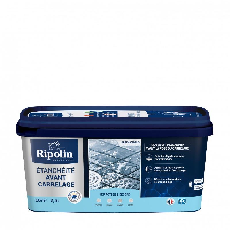 Revêtement d'étanchéité avant carrelage - RIPOLIN blanc 2.5L - Protection durable et adhérence multisupport_0