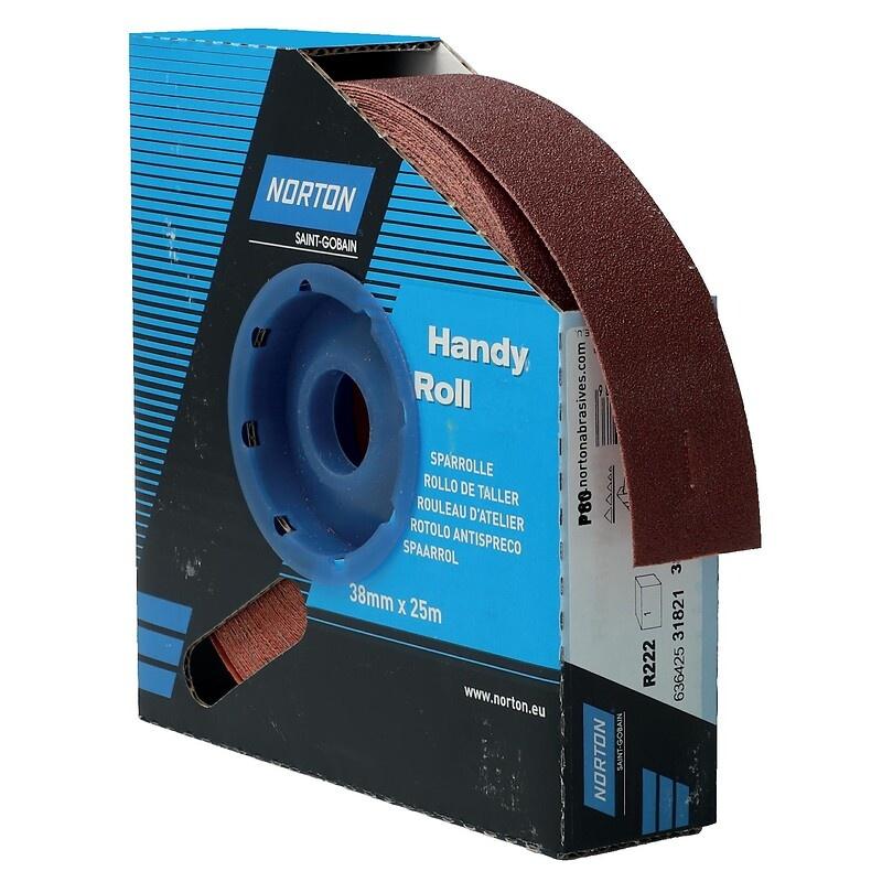Rouleau Abrasif Grain 80 - Oxyde D'Aluminium - 38mm X 25m - Pour Atelier Et Humidité