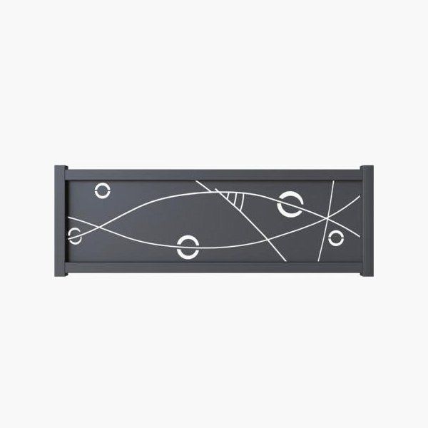 Thalassa - clôture en aluminium - 123 PVC ALU - thermolaquage - panneau perforé déco 3 mm - garantie 10 ans_0