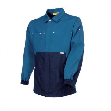 Veste Dynamium C/P acier/marine T3 - col chevalière, multiples poches et renforts en coton Cordura - Marque MOLINEL_0