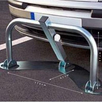 Barrière de parking Boomerang MOTTEZ - rabattable, idéale pour sols peu stables - Ref. B307CBOOM_0