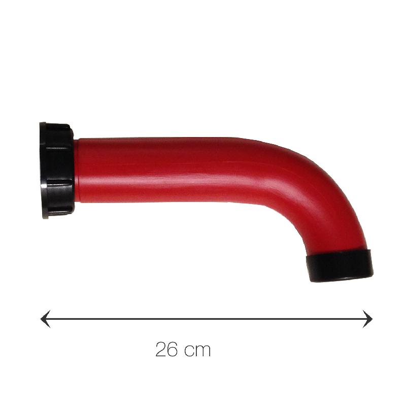 Bec de vidange rouge coudé à 90° 2