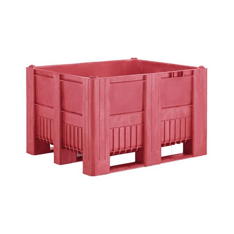 Caisse-palette monobloc couleur - Format 1200 x 1000 - Capacité 610 litres - PEHD ultra-résistant - Compatible agroalimentaire_0