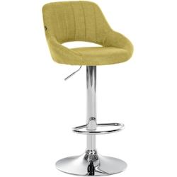 CLP Tabouret de bar Milet en Tissu et Pied métal Vert/Chrome - vert textile 321293_0