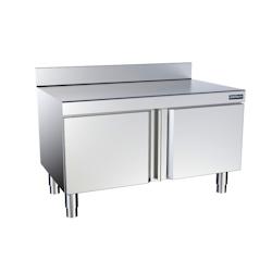 Distform Meuble Inox P.700 avec Portes Battantes et Plan de Travail Mural Acier inoxydable 800x700x700x600mm - 641094268312_0