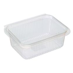 FHC - 400Pcs - Barquette rectangulaire PLA transparente avec couvercle attaché  188x143x67mm 1000ml - 400Pcs - transparent FHC210BPLA1000_0