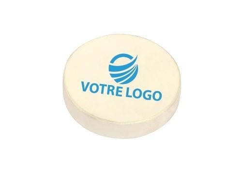 Gomme publicitaire ronde - forme circulaire - couleur blanche_0