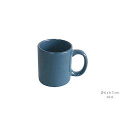 Lot de 12 Tasse Cafe Droite Bleu Canard 14cl-Gres Maitre Chef - GRESTA016_12_0