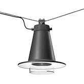 Luminaire suspension caténaire PENDO - Corps en aluminium - IP54 - Sans lampe_0