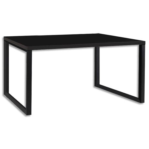 Mt international bureau droit mt1 elégance plateau et piétement o noir - dimensions : l120 x h74 x p67 cm_0
