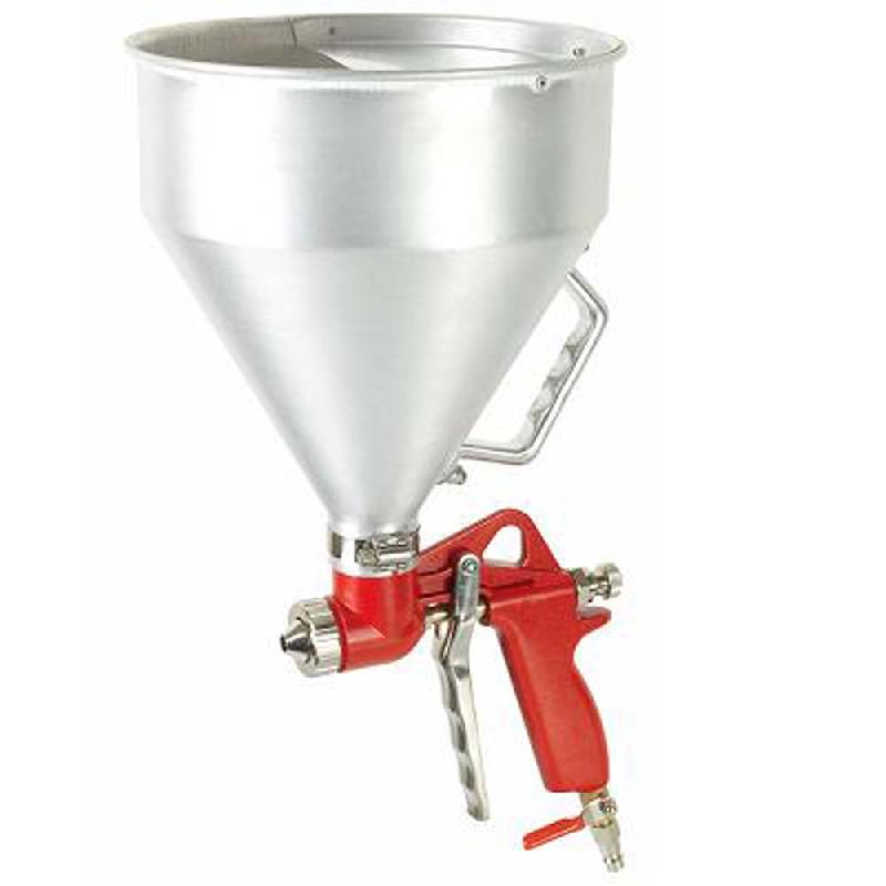 Pistolet à crépir PRACPCA - godet aluminium 5L - 3 buses (4.5mm, 6mm, 8mm) - débit 228l/mn - pression 3.5 à 4.9 bars_0