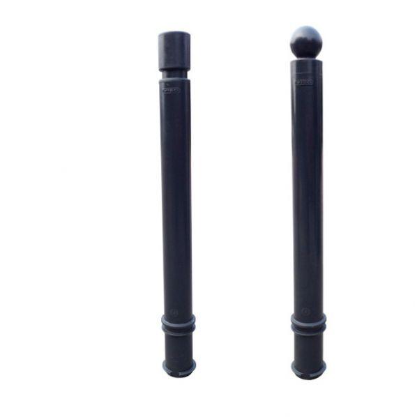Poteau à mémoire de forme - H1000mm - Tête cylindrique - À sceller - 4 coloris - Marque Rolléco_0