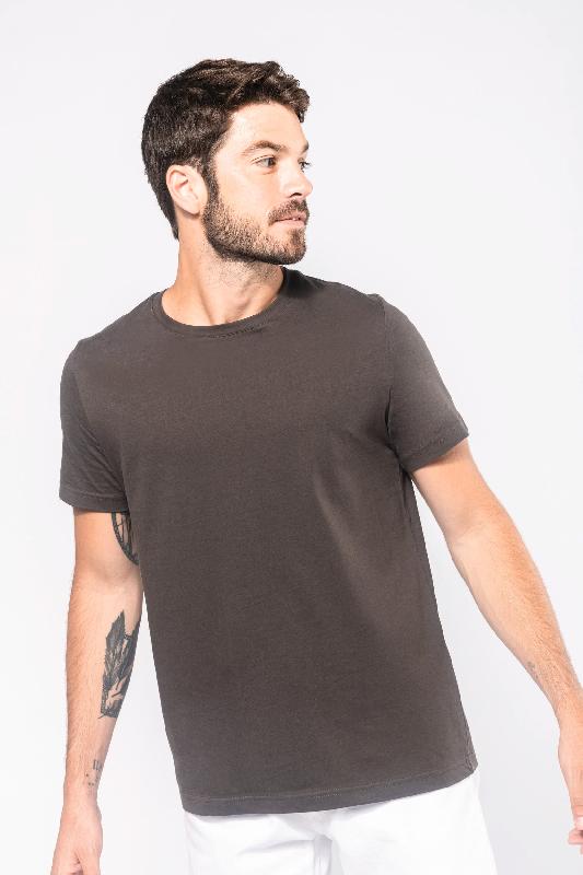 T-shirt col rond manches courtes homme - Réf : K356 - Kariban - 100% coton peigné - Toucher doux et coupe ajustée_0