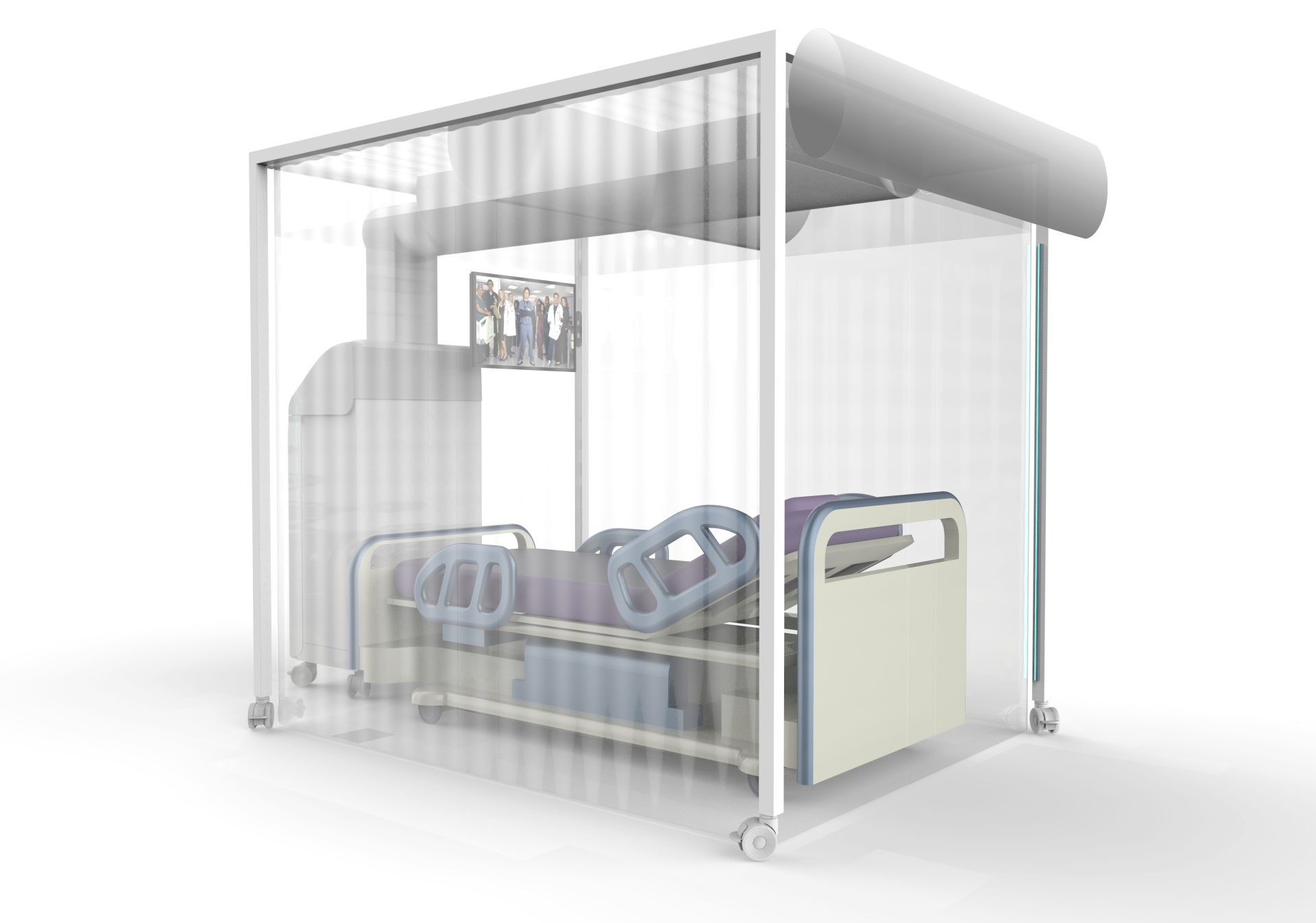Tente mobile d'isolement silencieux pour patients immunodéprimés - isolair®_0