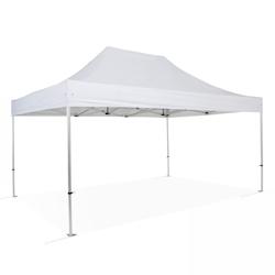 Oviala Business Tente pliante 3x4,5m 300g/m² 40MM blanc - Oviala - blanc aluminium 101648_0