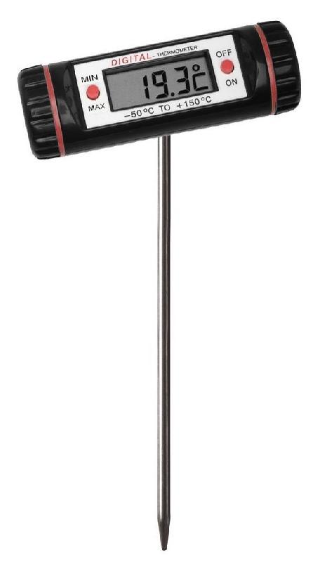 Thermomètre électronique - Stylo - Forme T - Digital à planter - Maxi/mini jusqu'à 200°C - #2120/2RA_0