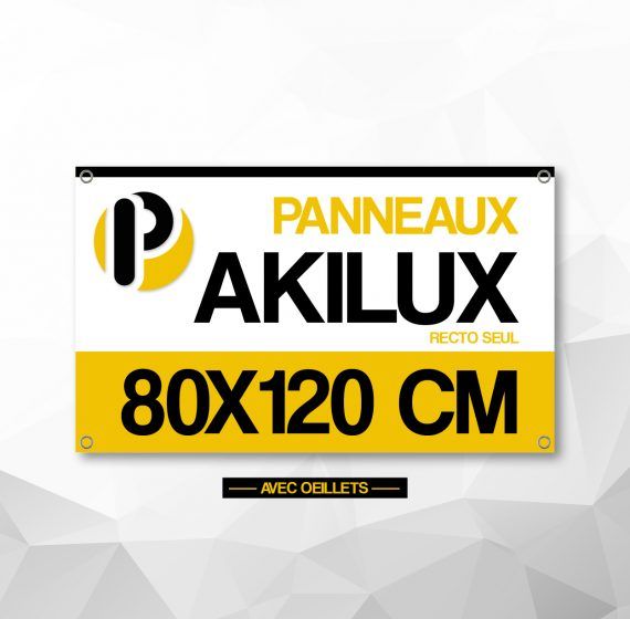 Akilux - panneau de chantier avec œillet - dimensions 80x120cm - épaisseur 4,5mm_0