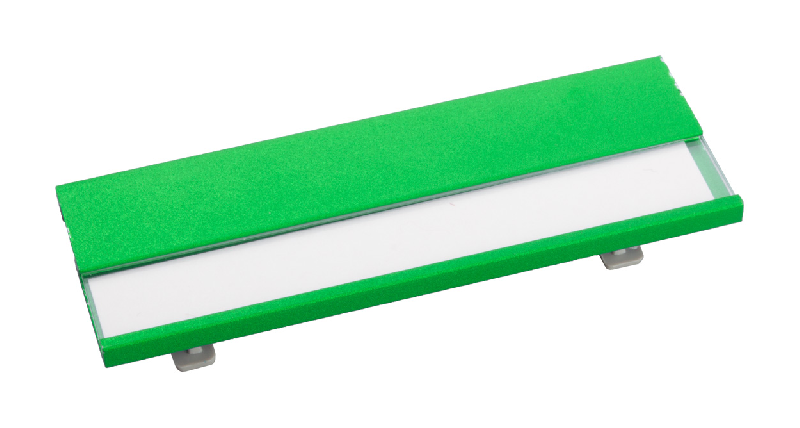 Badge identifiant en aluminium - papier remplaçable - couleur vert citron - 9g_0