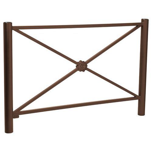 BARRIÈRE PROVINCE ROSACE 1.57 M INOX BROSSÉ ZINC MARRON 8017 - PROCITY